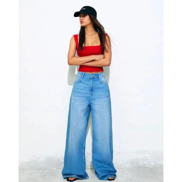 HM MID-Blue Wide Leg Jeans