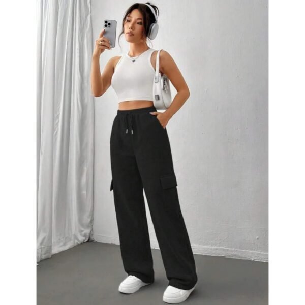 HM Pure Black Cargo Trouser