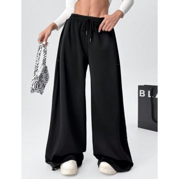 HM Pure Black Wide-Leg Trouser