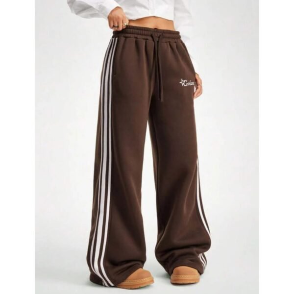 HM Brown Side Stripe Wide-Leg Trouser