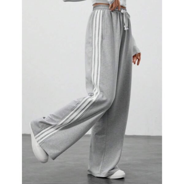 HM Grey Side Stripe Wide-Leg Trouser