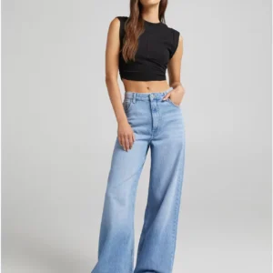 HM MID-Blue Wide Leg Jeans