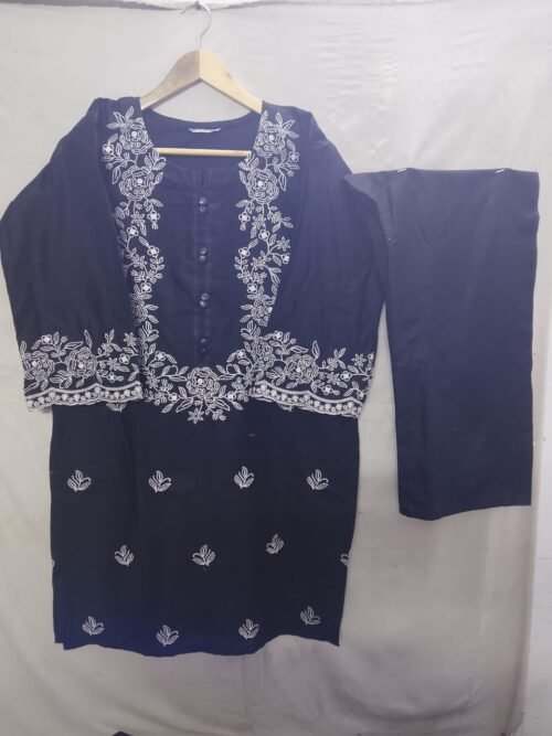 Doria Cotton 3PC Stitched Suit