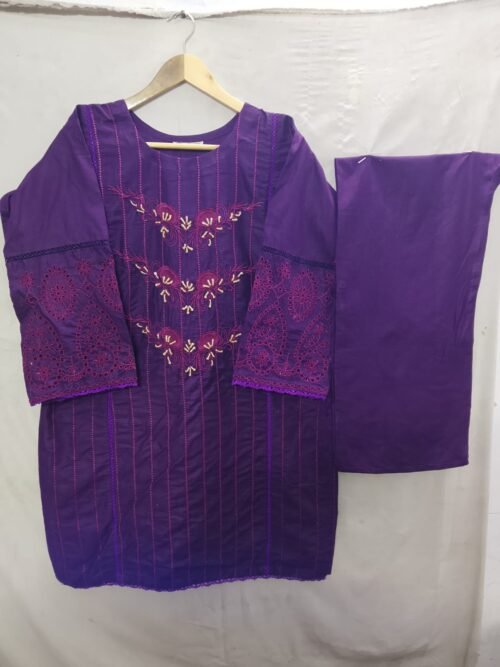 Doria Cotton 3PC Stitched Suit