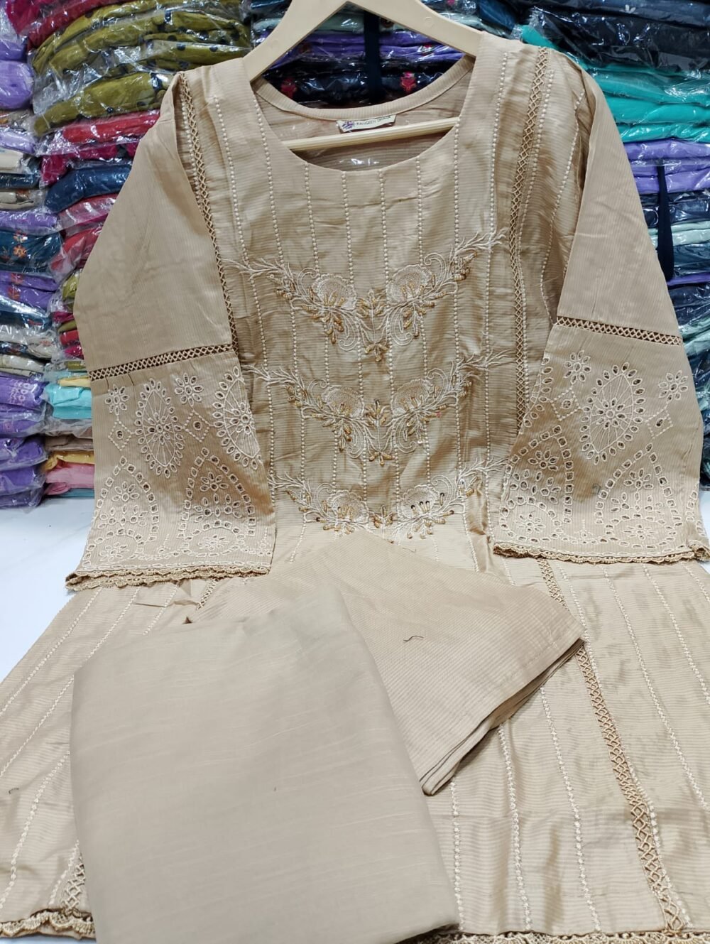 Doria Cotton 3PC Stitched Suit - Image 4