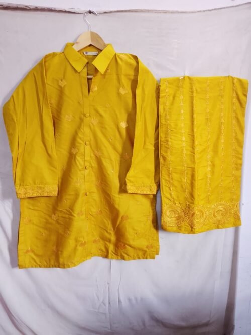 2PC Top Stitched Suit